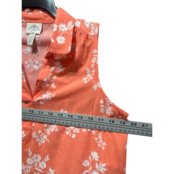 ST. John's Bay - Women's Loose Sleeveless Dress - Orange Floral - Medium - Picture 4 of 14
